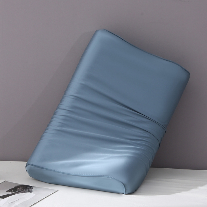 91家纺网 家纺一手货源 找家纺 凯森家纺 兰精天丝乳胶枕套记忆枕枕芯套一对30x50cm儿童35x55cm夏季冰丝蚕丝40x60记忆枕专用 100%莱赛尔天丝-深海蓝