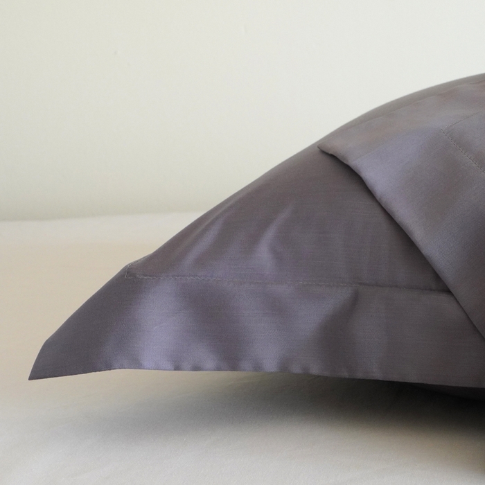 91家纺网 家纺一手货源 找家纺 凯森家纺 兰精天丝枕套一对100%莱赛尔枕头套凉感天丝枕芯套夏季冰丝整套48x74cm丝滑裸睡 100%莱赛尔天丝-拿铁灰