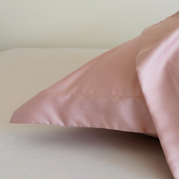 91家纺网 家纺一手货源 找家纺 凯森家纺 兰精天丝枕套一对100%莱赛尔枕头套凉感天丝枕芯套夏季冰丝整套48x74cm丝滑裸睡 100%莱赛尔天丝-烟熏粉