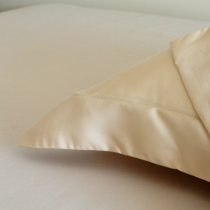 91家纺网 家纺一手货源 找家纺 凯森家纺 兰精天丝枕套一对100%莱赛尔枕头套凉感天丝枕芯套夏季冰丝整套48x74cm丝滑裸睡 100%莱赛尔天丝-珍珠白