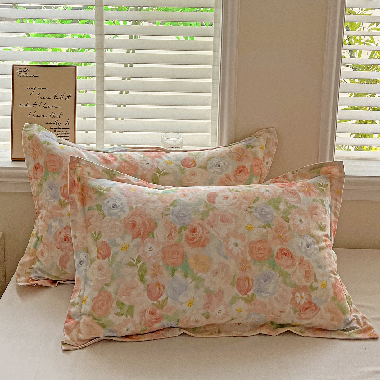 依庭 2025新款高克重全棉纯棉磨毛印花单枕套 甜梦茶语