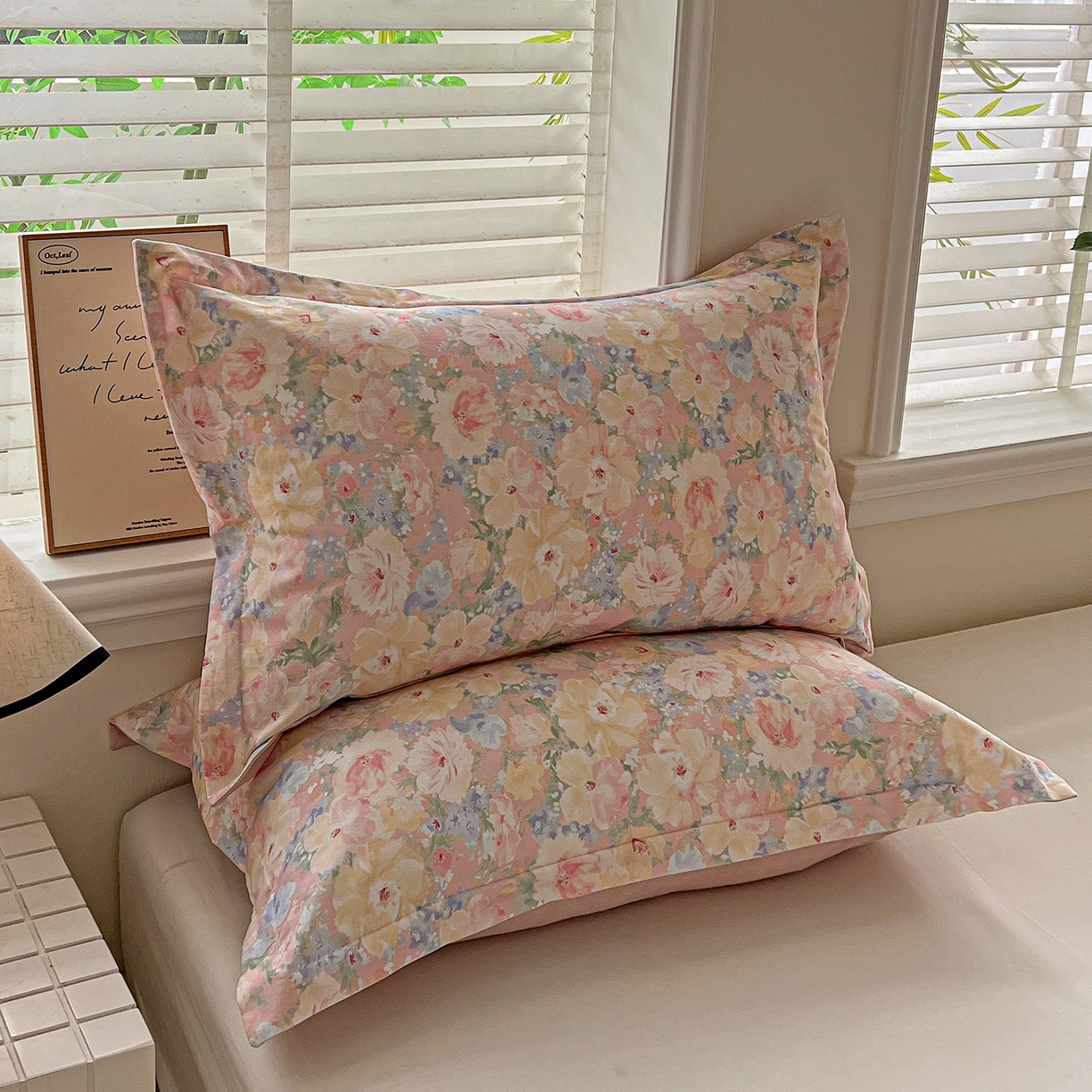 91家纺网 家纺一手货源 找家纺 依庭 2025新款高克重全棉纯棉磨毛印花单枕套 仙女星辰