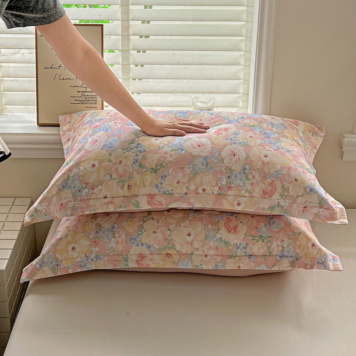 91家纺网 家纺一手货源 找家纺 依庭 2025新款高克重全棉纯棉磨毛印花单枕套 仙女星辰