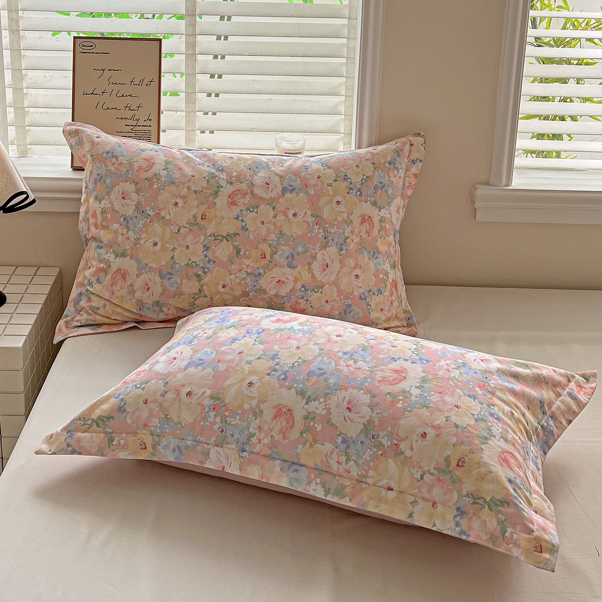 91家纺网 家纺一手货源 找家纺 依庭 2025新款高克重全棉纯棉磨毛印花单枕套 仙女星辰