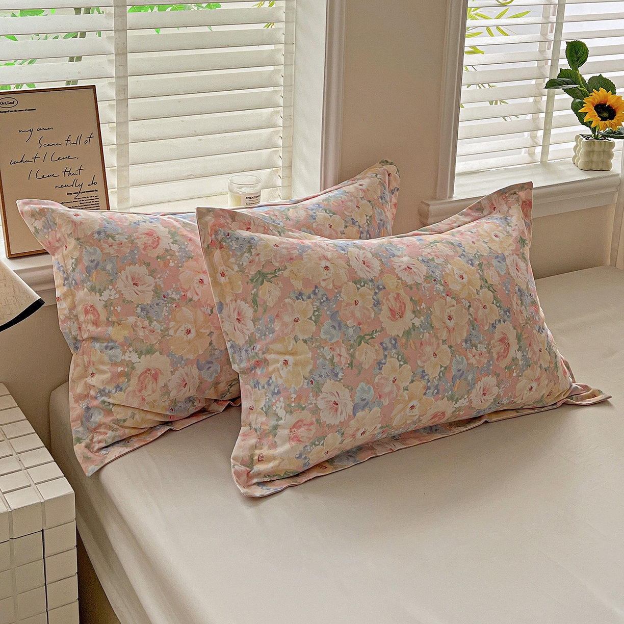 91家纺网 家纺一手货源 找家纺 依庭 2025新款高克重全棉纯棉磨毛印花单枕套 仙女星辰