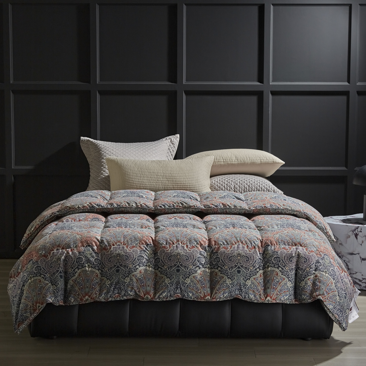 91家纺网 家纺一手货源 找家纺 （总）暖羽屋羽绒馆 2025新款95白鸭绒印花羽绒被子 羽绒被芯 鸭绒被子 双人两米春秋被冬被