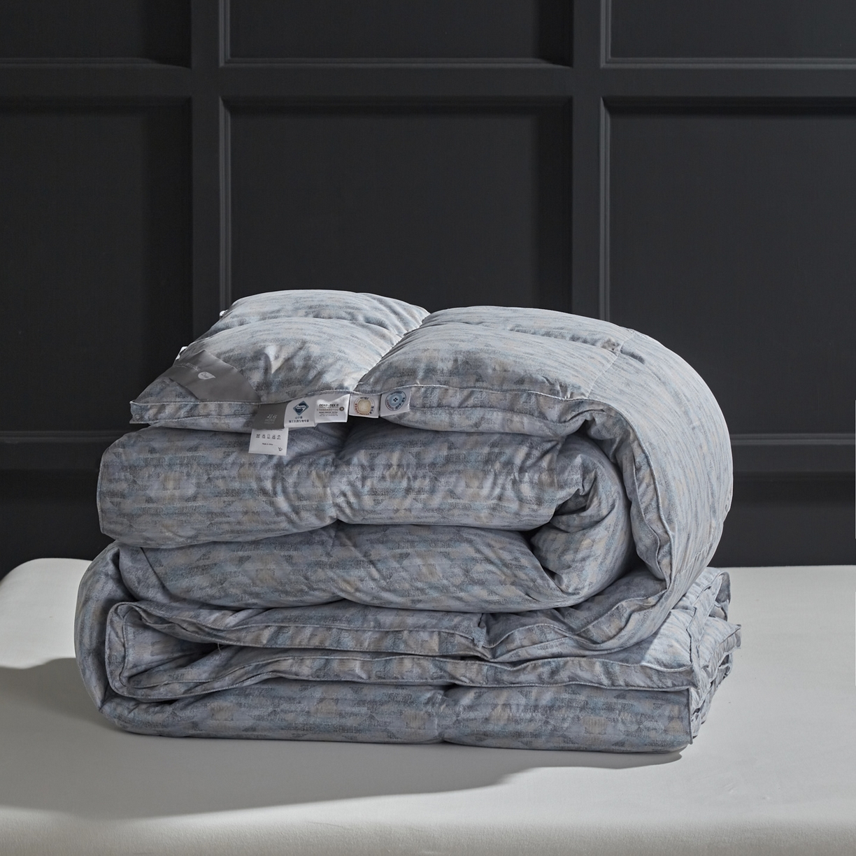 91家纺网 家纺一手货源 找家纺 暖羽屋羽绒馆 2025新款95白鸭绒印花羽绒被子 羽绒被芯 鸭绒被子 双人两米春秋被冬被 清风绫