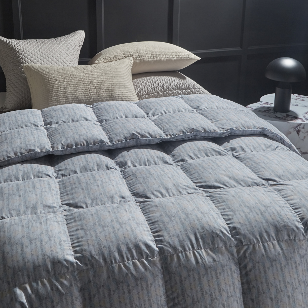 91家纺网 家纺一手货源 找家纺 暖羽屋羽绒馆 2025新款95白鸭绒印花羽绒被子 羽绒被芯 鸭绒被子 双人两米春秋被冬被 清风绫