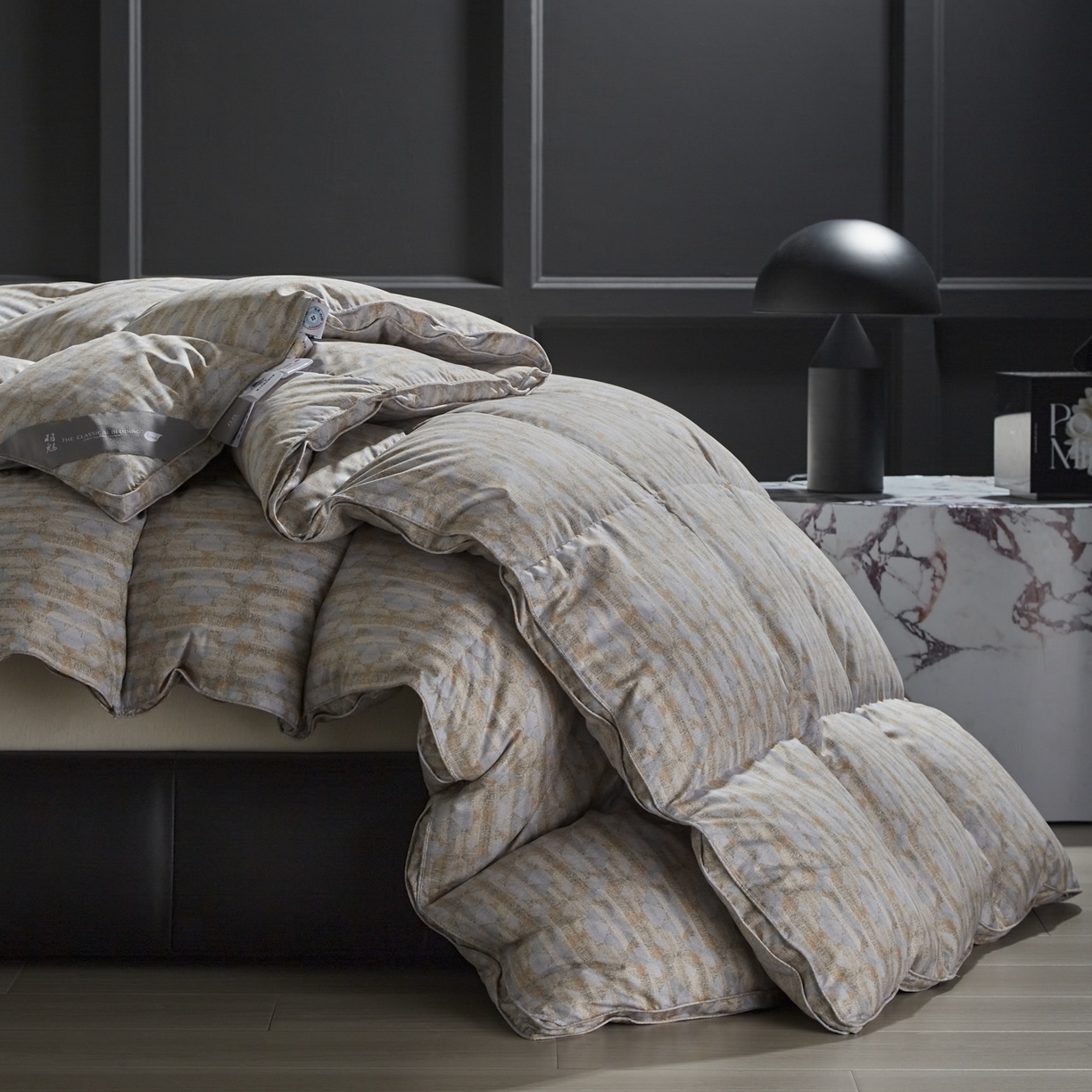 91家纺网 家纺一手货源 找家纺 暖羽屋羽绒馆 2025新款95白鸭绒印花羽绒被子 羽绒被芯 鸭绒被子 双人两米春秋被冬被 幻城