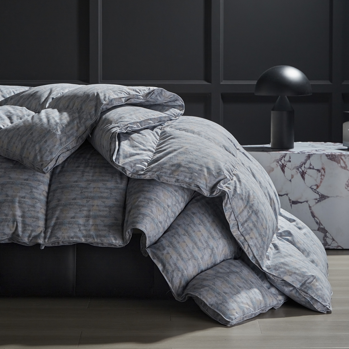 91家纺网 家纺一手货源 找家纺 暖羽屋羽绒馆 2025新款95白鸭绒印花羽绒被子 羽绒被芯 鸭绒被子 双人两米春秋被冬被 清风绫