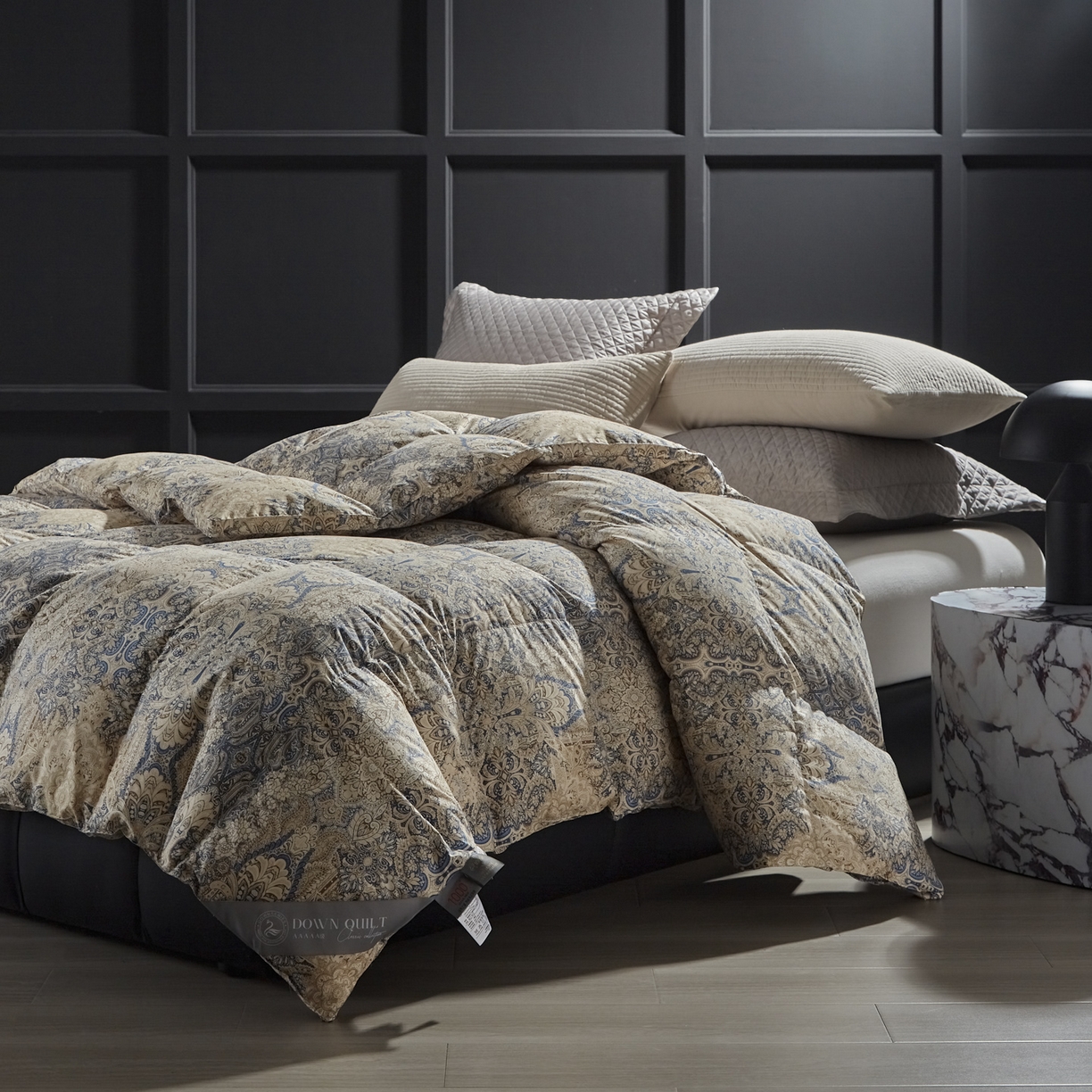 91家纺网 家纺一手货源 找家纺 暖羽屋羽绒馆 2025新款95白鸭绒印花羽绒被子 羽绒被芯 鸭绒被子 双人两米春秋被冬被 千婉