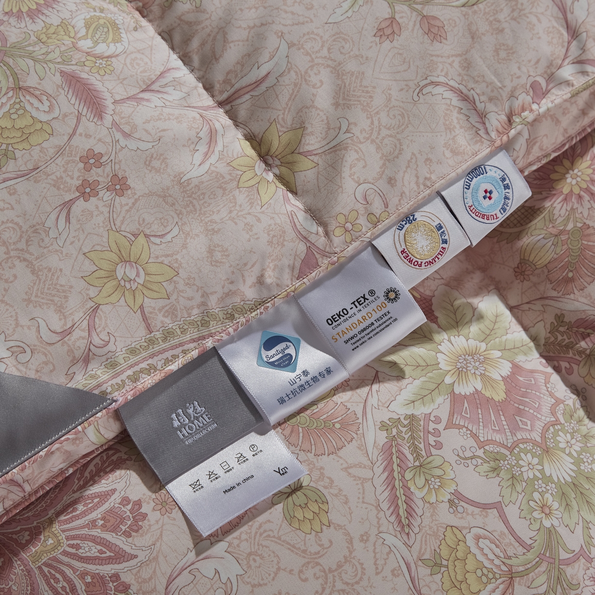 91家纺网 家纺一手货源 找家纺 暖羽屋羽绒馆 2025新款95白鸭绒印花羽绒被子 羽绒被芯 鸭绒被子 双人两米春秋被冬被 翡翠粉