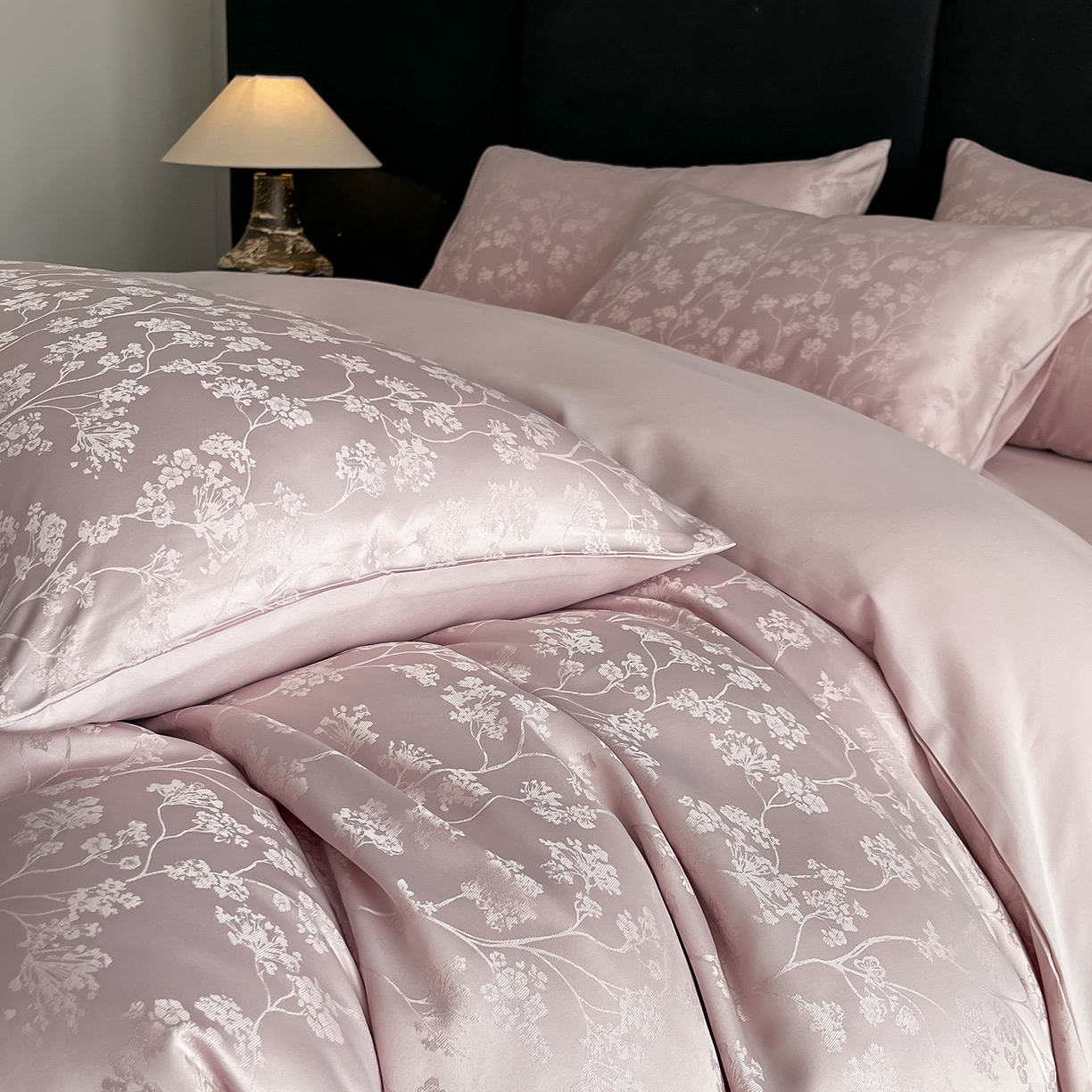 91家纺网 家纺一手货源 找家纺 （总）置顶家纺 2025新款亲肤提花系列四件套-雅芙