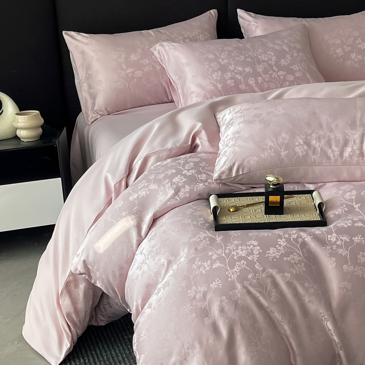 91家纺网 家纺一手货源 找家纺 （总）置顶家纺 2025新款亲肤提花系列四件套-雅芙