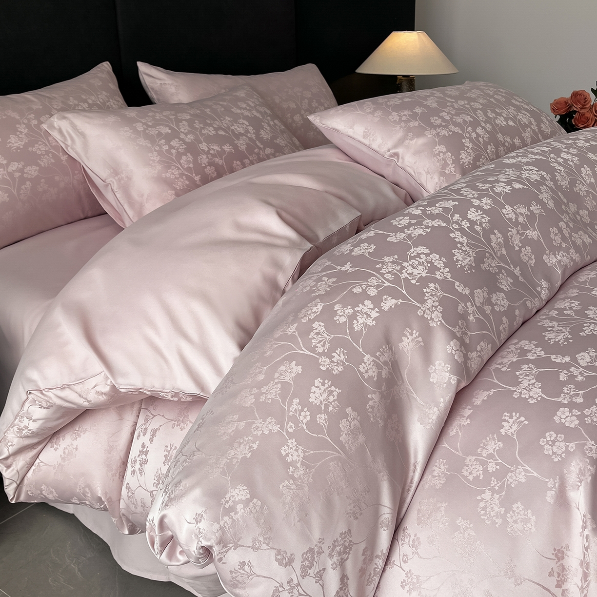 91家纺网 家纺一手货源 找家纺 （总）置顶家纺 2025新款亲肤提花系列四件套-雅芙