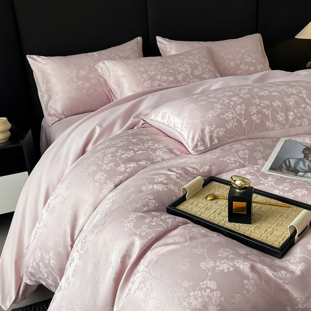 91家纺网 家纺一手货源 找家纺 （总）置顶家纺 2025新款亲肤提花系列四件套-雅芙