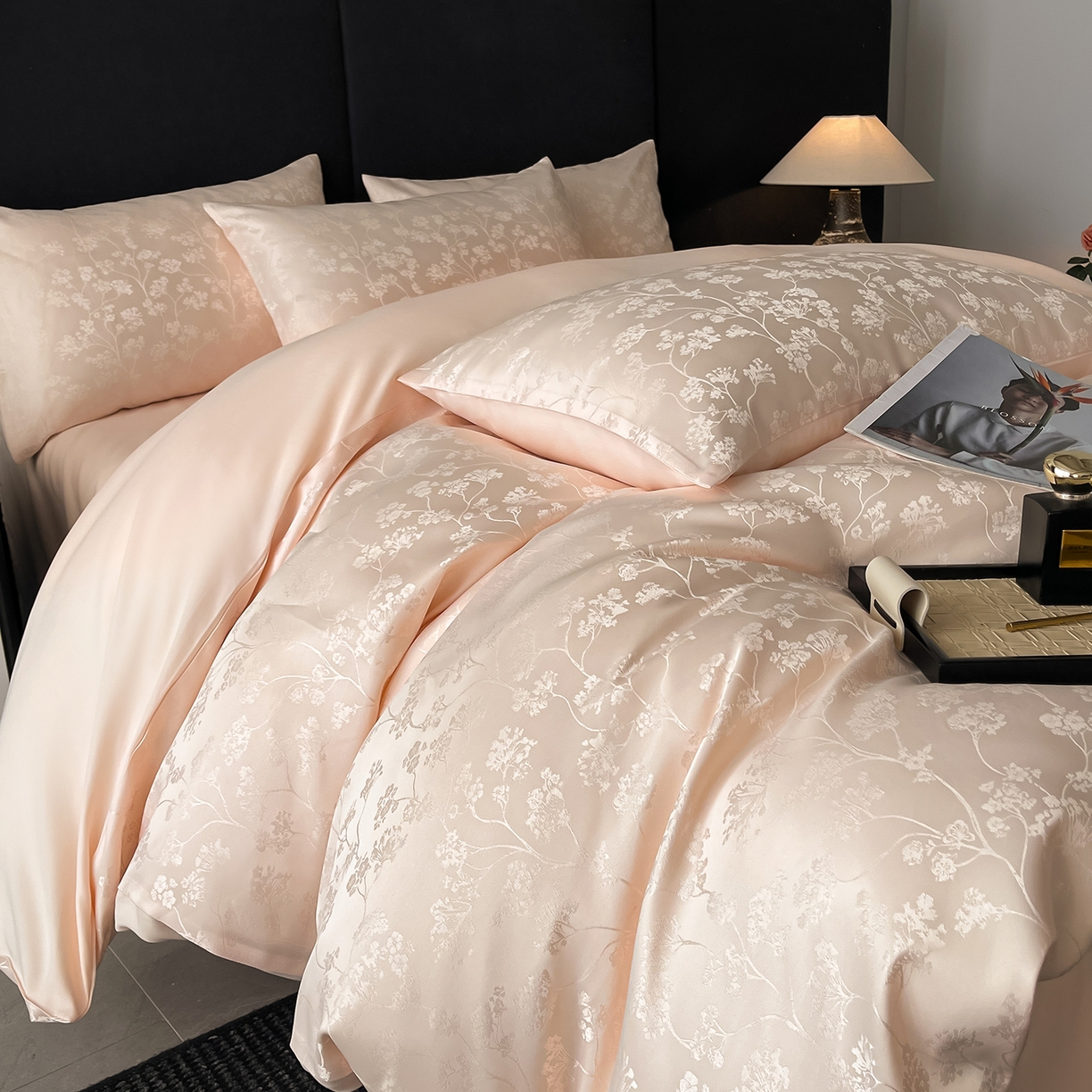 91家纺网 家纺一手货源 找家纺 置顶家纺 2025新款亲肤提花系列四件套-雅芙 雅芙-玉