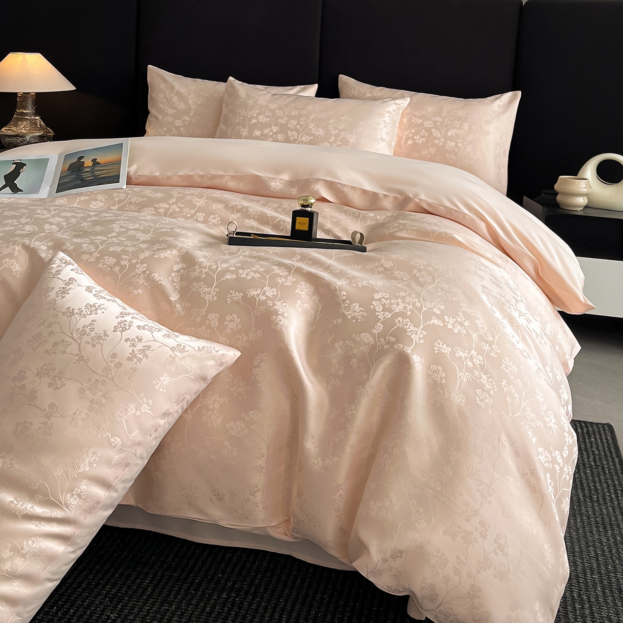 91家纺网 家纺一手货源 找家纺 置顶家纺 2025新款亲肤提花系列四件套-雅芙 雅芙-玉