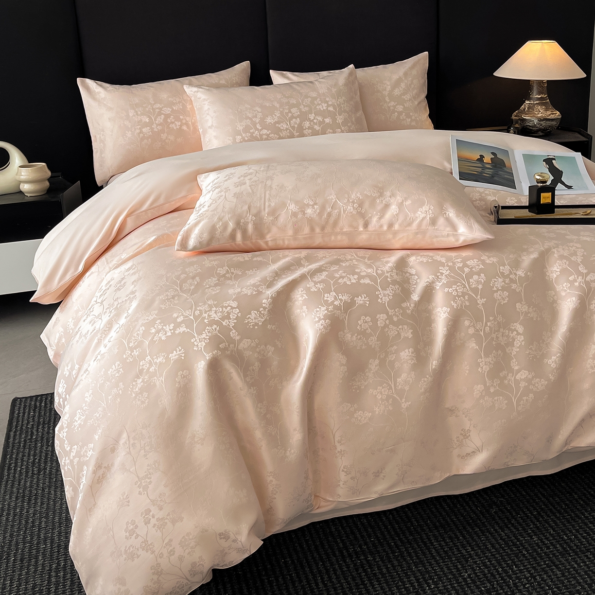 91家纺网 家纺一手货源 找家纺 置顶家纺 2025新款亲肤提花系列四件套-雅芙 雅芙-玉