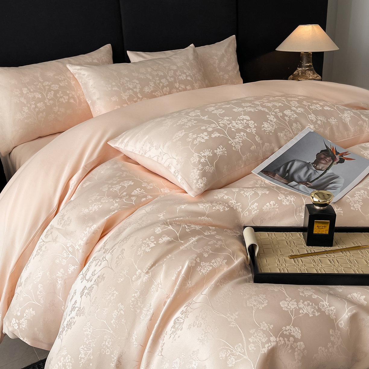 91家纺网 家纺一手货源 找家纺 置顶家纺 2025新款亲肤提花系列四件套-雅芙 雅芙-玉