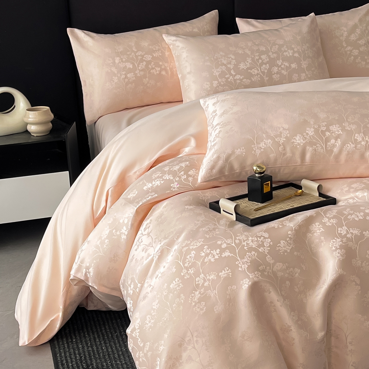 91家纺网 家纺一手货源 找家纺 置顶家纺 2025新款亲肤提花系列四件套-雅芙 雅芙-玉