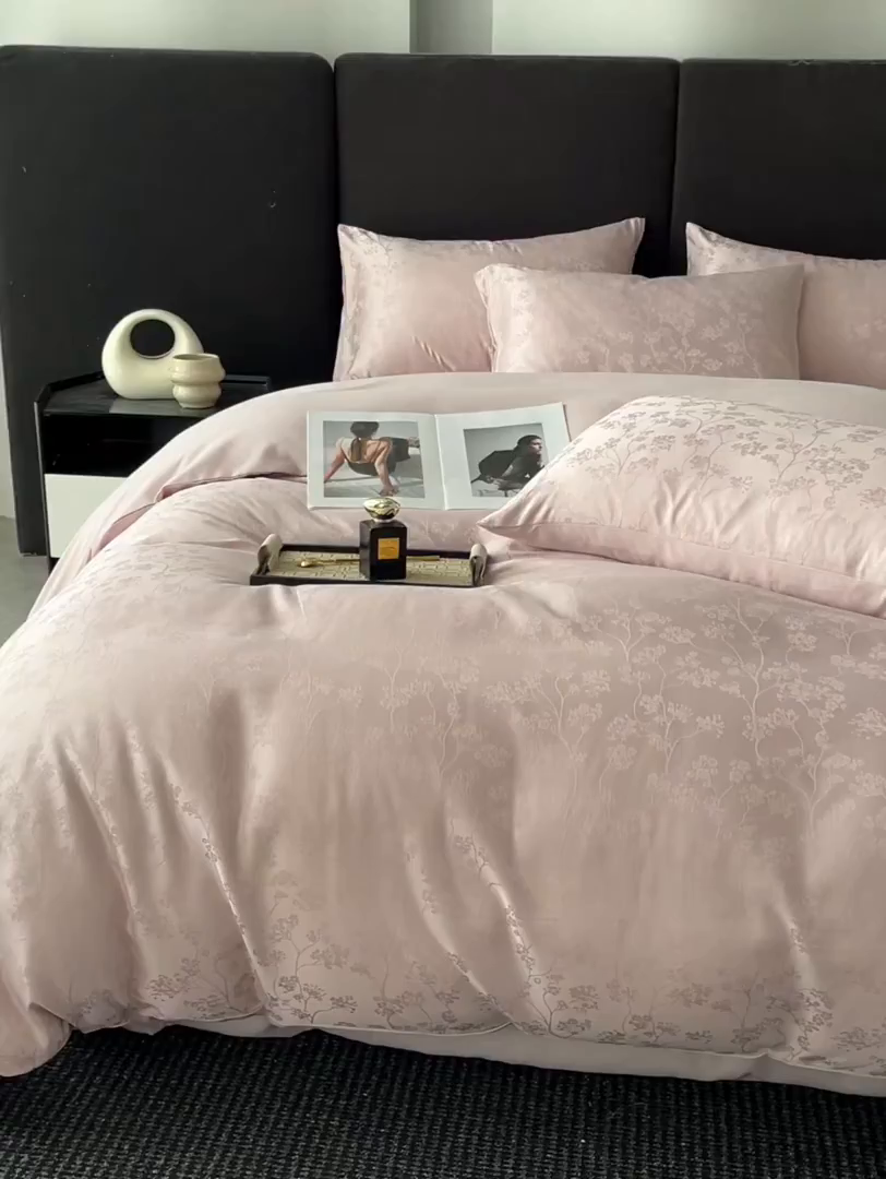 91家纺网 家纺一手货源 找家纺 （总）置顶家纺 2025新款亲肤提花系列四件套-雅芙