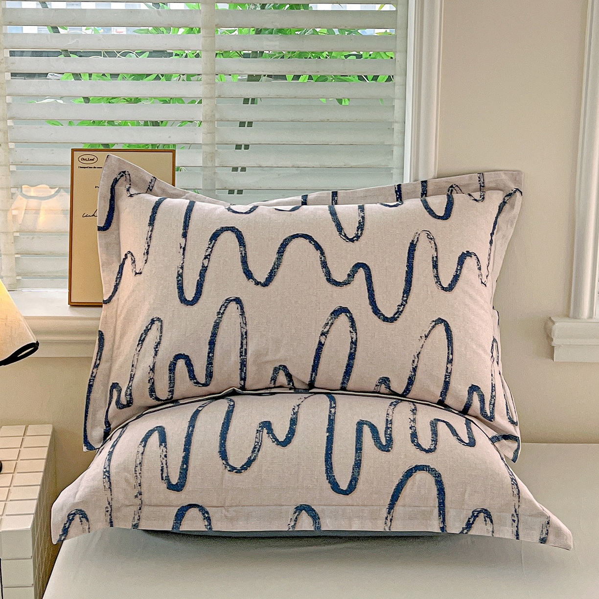 91家纺网 家纺一手货源 找家纺 依庭 2025新款高克重全棉纯棉磨毛印花单枕套 幸运熊