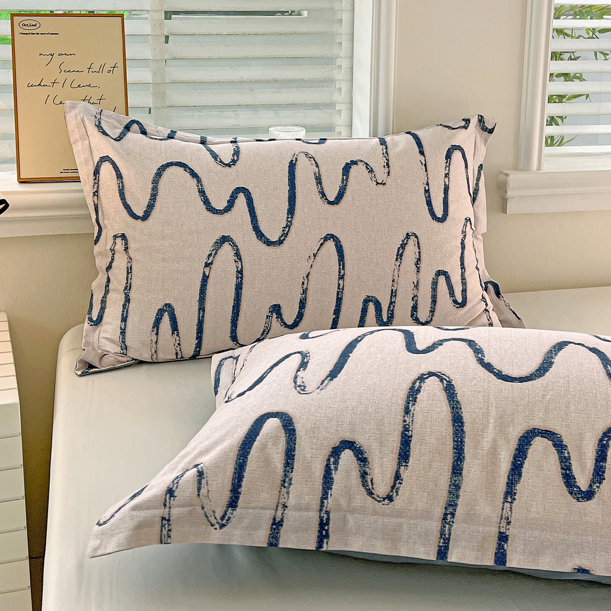 91家纺网 家纺一手货源 找家纺 依庭 2025新款高克重全棉纯棉磨毛印花单枕套 幸运熊