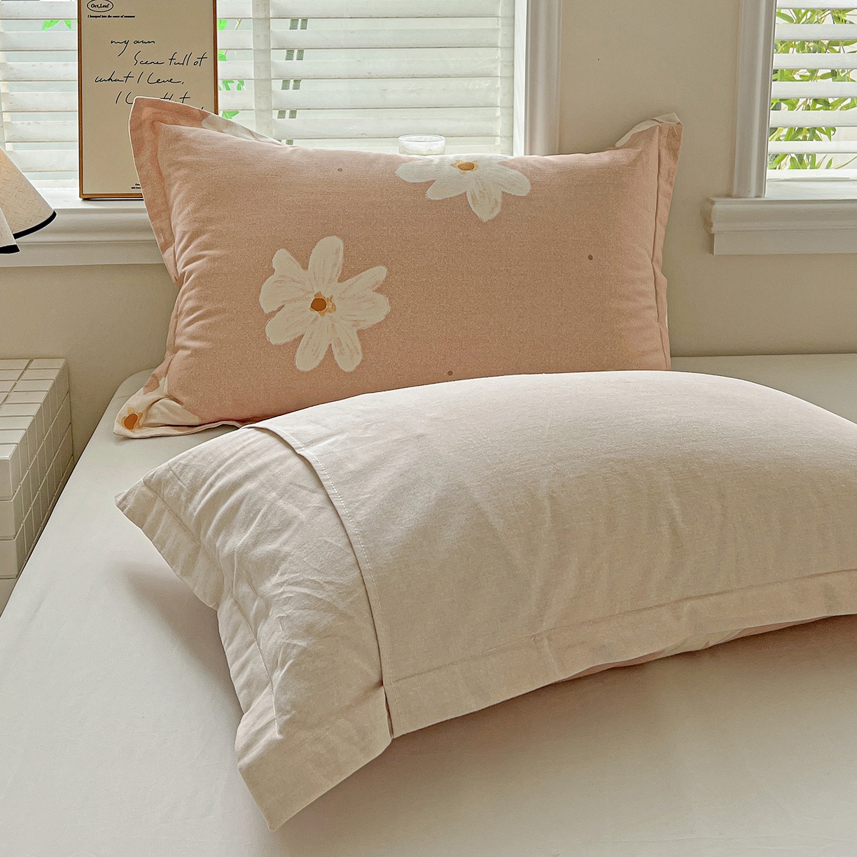 91家纺网 家纺一手货源 找家纺 依庭 2025新款高克重全棉纯棉磨毛印花单枕套 寻悦-桔