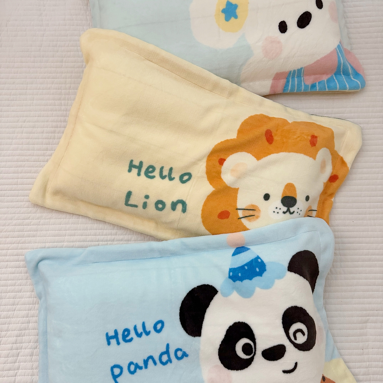 91家纺网 家纺一手货源 找家纺 （总）荷马之梦 2025新款A类牛奶绒数码印花原创卡通大版儿童幼儿园单枕套枕套单件-萌宠