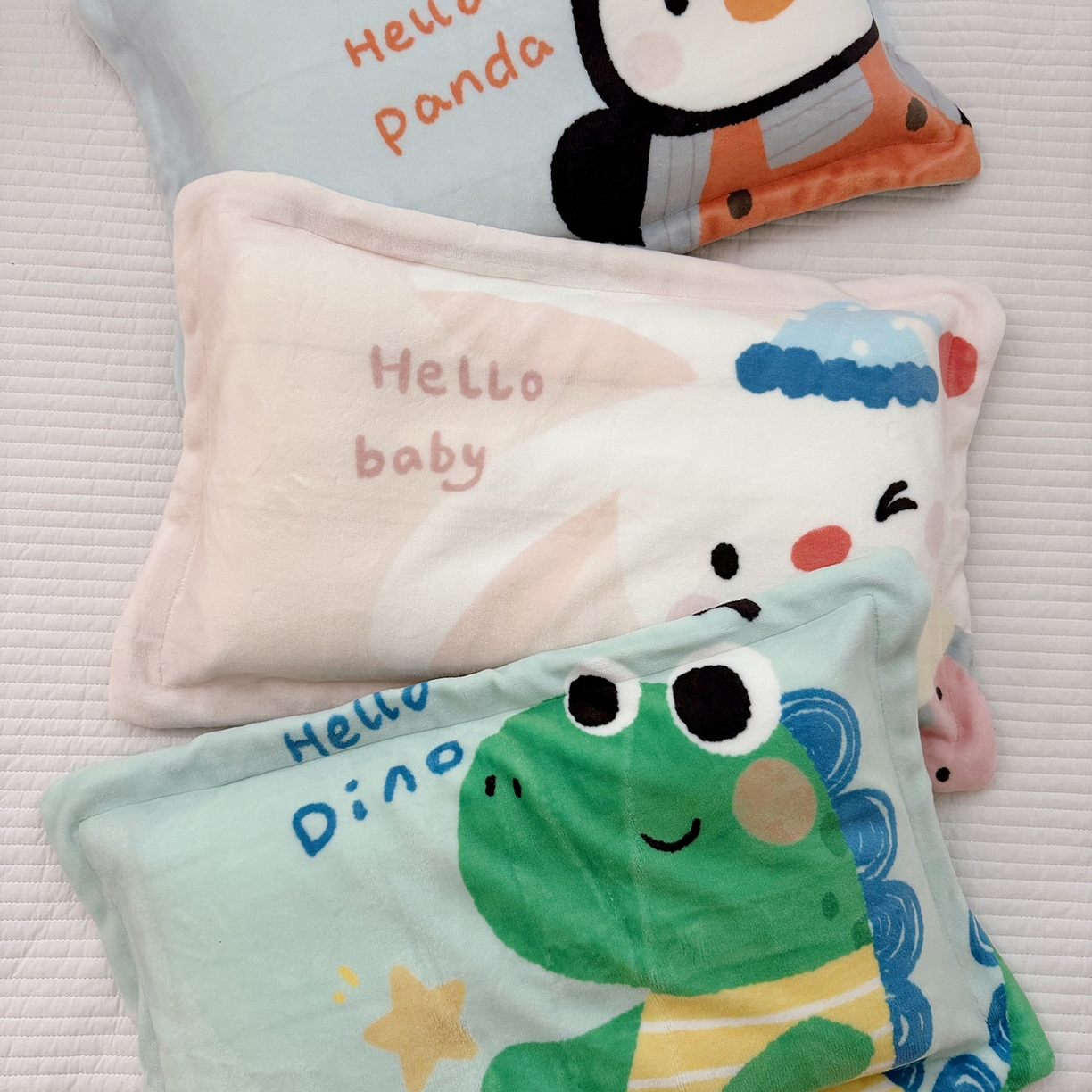 91家纺网 家纺一手货源 找家纺 （总）荷马之梦 2025新款A类牛奶绒数码印花原创卡通大版儿童幼儿园单枕套枕套单件-萌宠