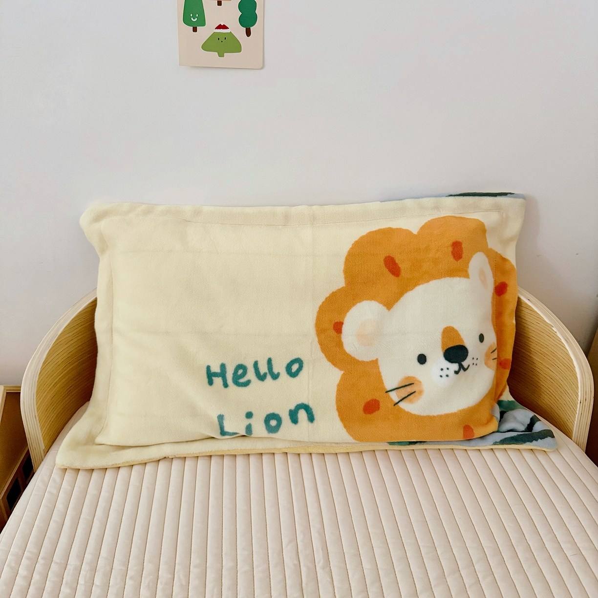 91家纺网 家纺一手货源 找家纺 （总）荷马之梦 2025新款A类牛奶绒数码印花原创卡通大版儿童幼儿园单枕套枕套单件-萌宠