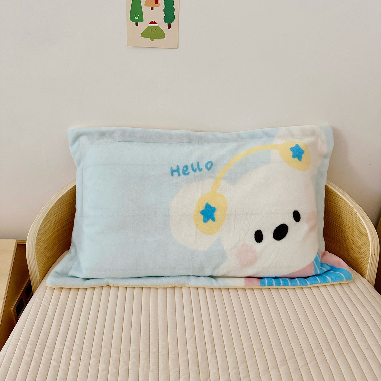 91家纺网 家纺一手货源 找家纺 （总）荷马之梦 2025新款A类牛奶绒数码印花原创卡通大版儿童幼儿园单枕套枕套单件-萌宠