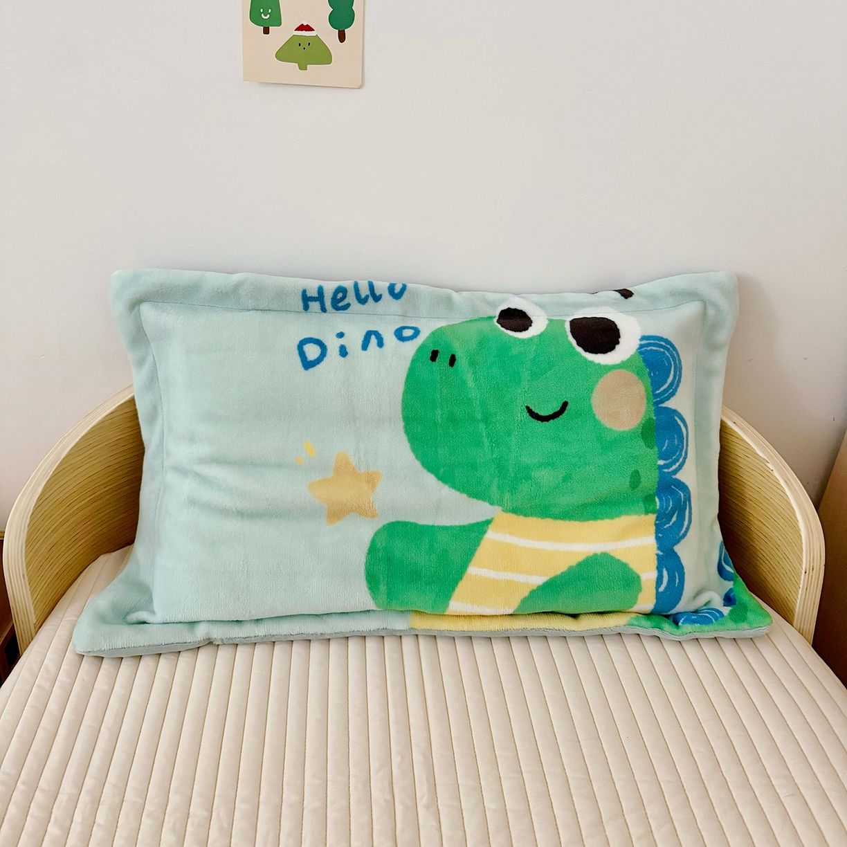 91家纺网 家纺一手货源 找家纺 （总）荷马之梦 2025新款A类牛奶绒数码印花原创卡通大版儿童幼儿园单枕套枕套单件-萌宠