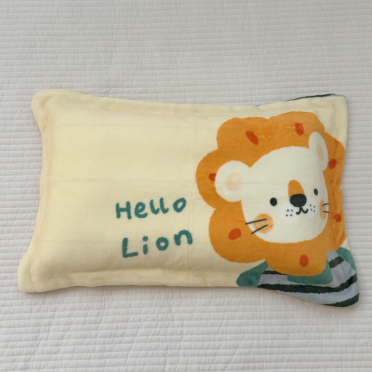 91家纺网 家纺一手货源 找家纺 荷马之梦 2025新款A类牛奶绒数码印花原创卡通大版儿童幼儿园单枕套枕套单件-萌宠 小狮子王
