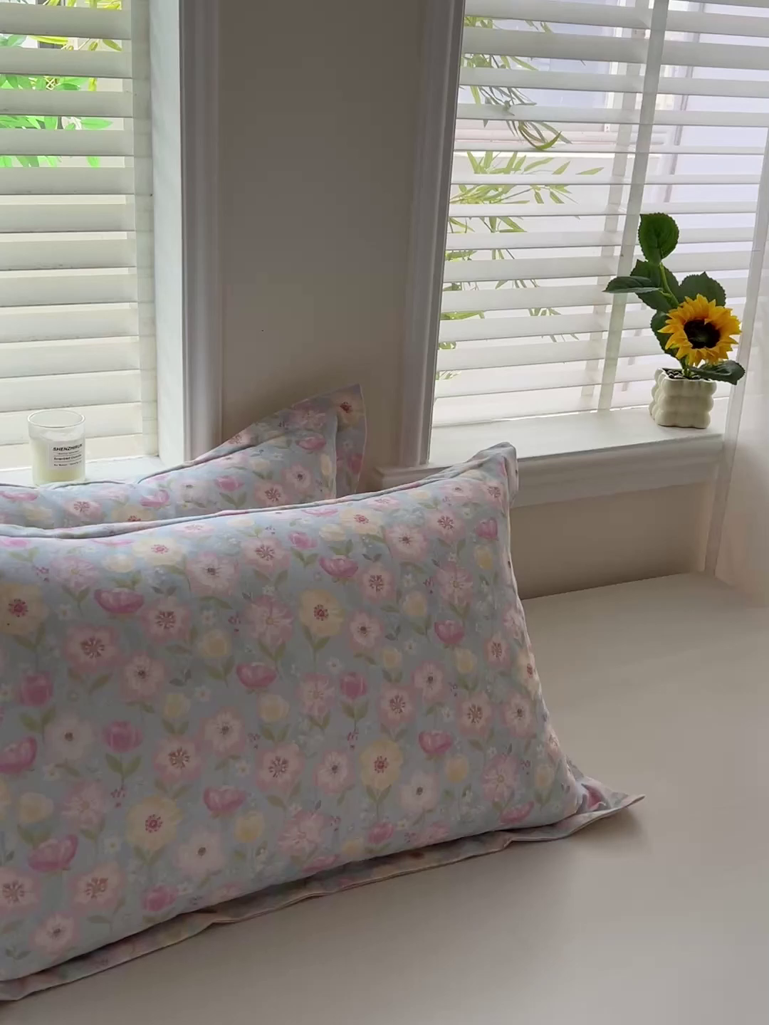 91家纺网 家纺一手货源 找家纺 依庭 2025新款高克重全棉纯棉磨毛印花单枕套 樱絮仙踪