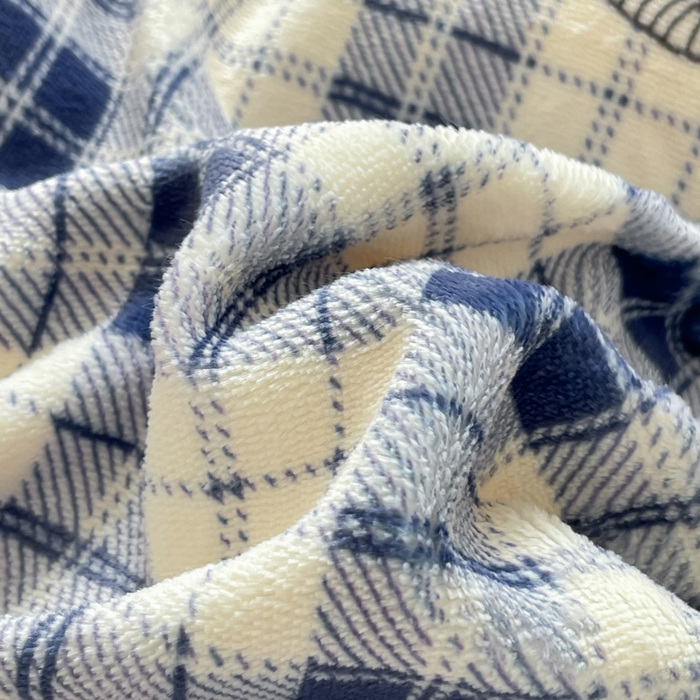 91家纺网 家纺一手货源 找家纺 瑞钰 2025新款A类加厚牛奶绒印花四件套 蓝格英伦熊