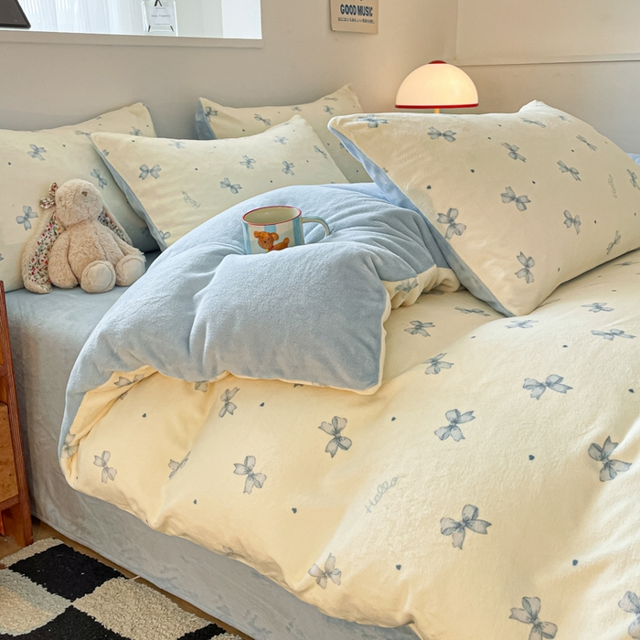 91家纺网 家纺一手货源 找家纺 瑞钰 2025新款A类加厚牛奶绒印花四件套 梦幻