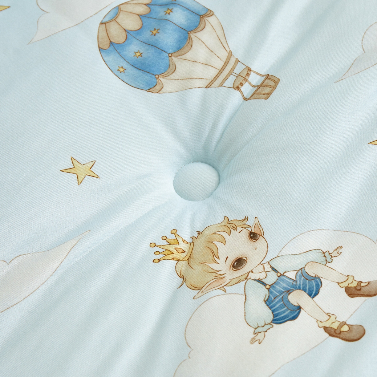 91家纺网 家纺一手货源 找家纺 荷马之梦 2025新款A类小版针织棉数码印花手绘原创豆豆绒被芯儿童被子春秋被冬被-梦境 小王子