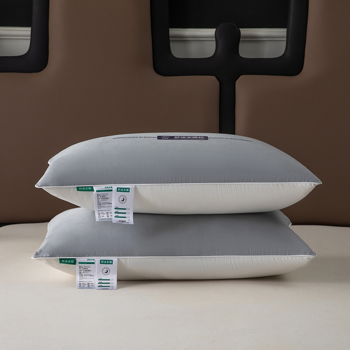 91家纺网 家纺一手货源 找家纺 枕之坊 2025新款特价舒适安睡枕枕头枕芯 高枕一对装-灰色