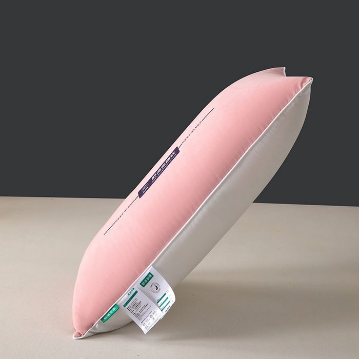 91家纺网 家纺一手货源 找家纺 枕之坊 2025新款特价舒适安睡枕枕头枕芯 高枕一对装-粉色