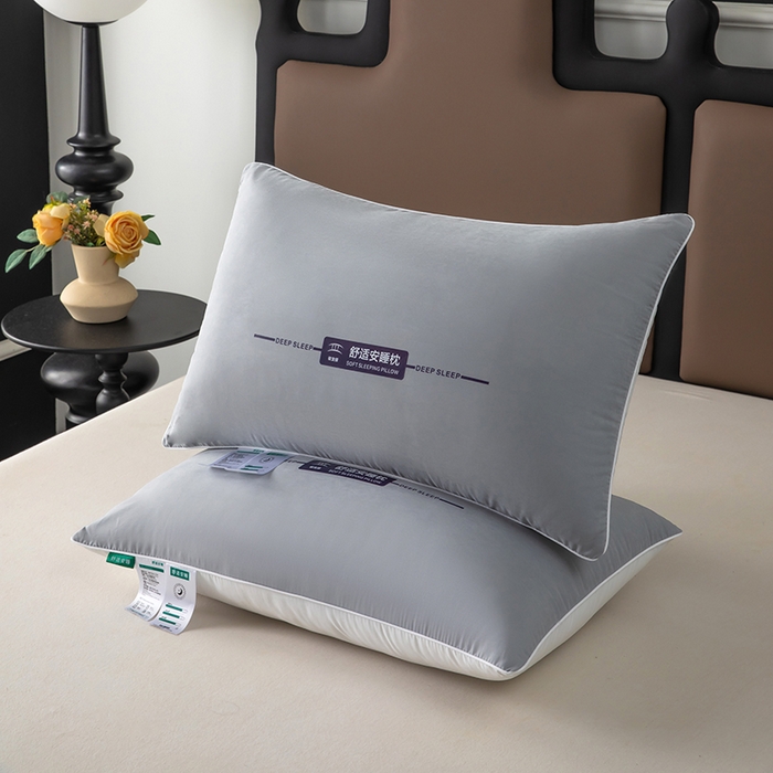 91家纺网 家纺一手货源 找家纺 枕之坊 2025新款特价舒适安睡枕枕头枕芯 高枕一对装-灰色