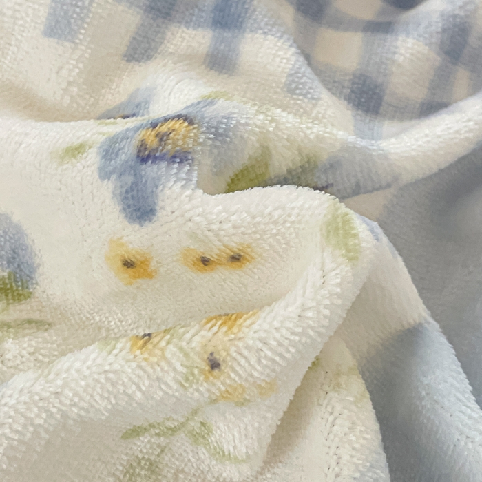 91家纺网 家纺一手货源 找家纺 瑞钰 2025新款A类加厚牛奶绒印花四件套 田间春彩-蓝