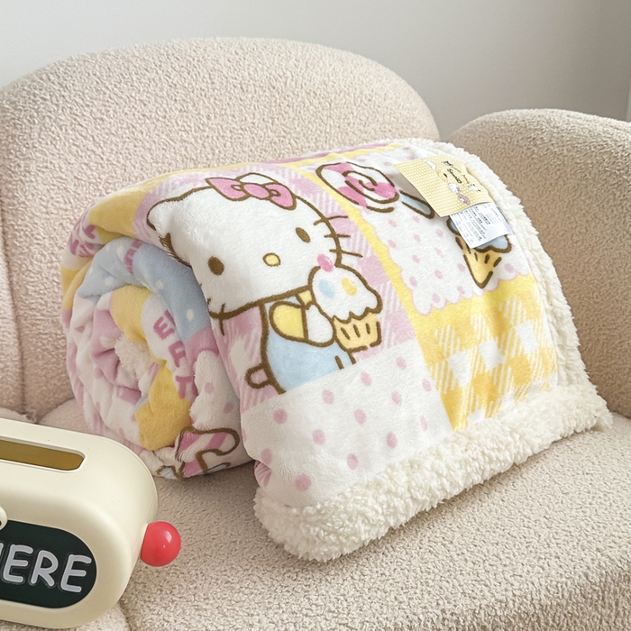 91家纺网 家纺一手货源 找家纺 花满路 2025新款亲肤舒适三丽鸥羊羔毛毯 kt伙伴