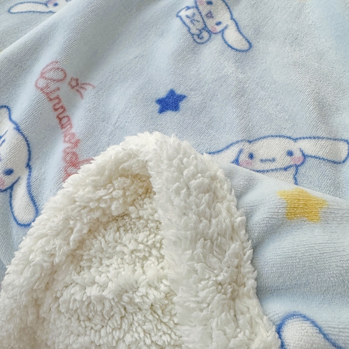 91家纺网 家纺一手货源 找家纺 花满路 2025新款亲肤舒适三丽鸥羊羔毛毯 卷卷大耳狗