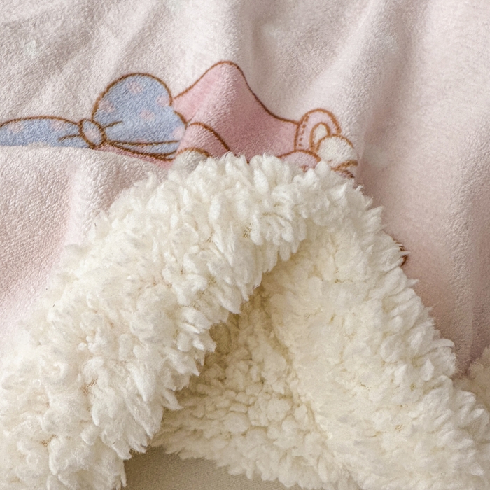 91家纺网 家纺一手货源 找家纺 花满路 2025新款亲肤舒适三丽鸥羊羔毛毯 棉花美乐蒂