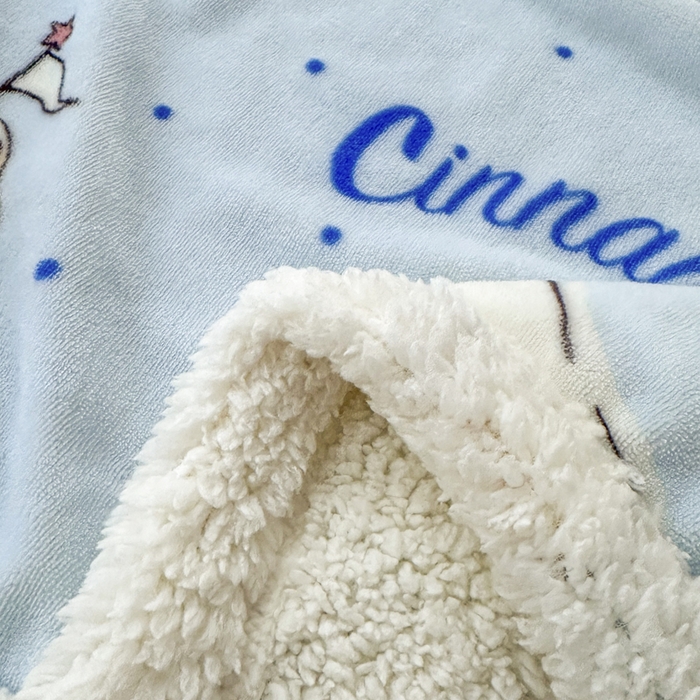 91家纺网 家纺一手货源 找家纺 花满路 2025新款亲肤舒适三丽鸥羊羔毛毯 暖暖玉桂狗