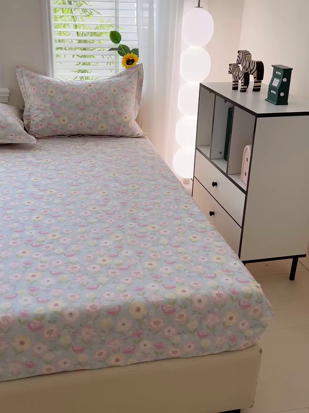 91家纺网 家纺一手货源 找家纺 依庭 2025新款高克重全棉纯棉磨毛印花床笠单品床笠 樱絮仙踪