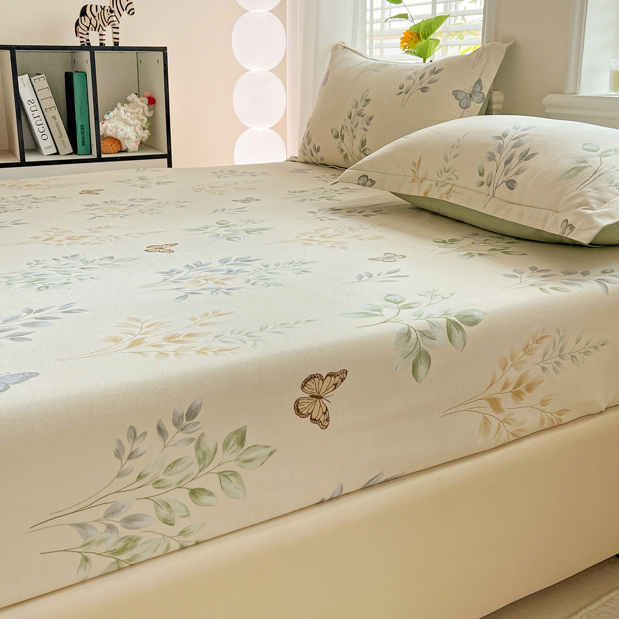 91家纺网 家纺一手货源 找家纺 依庭 2025新款高克重全棉纯棉磨毛印花床笠单品床笠 悠悠仙草