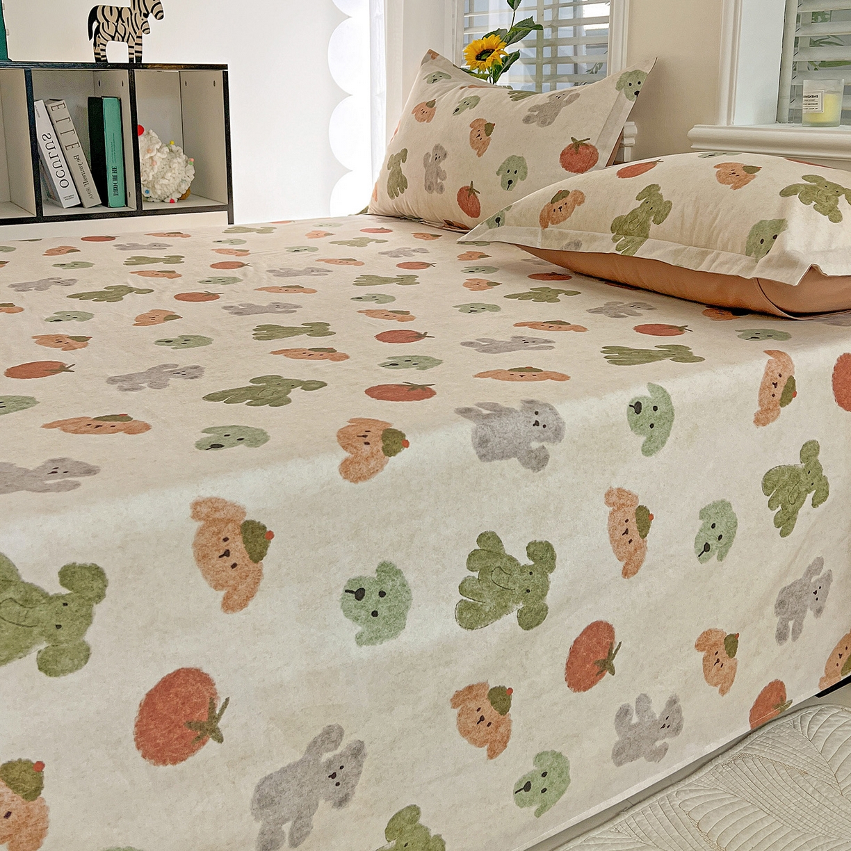 91家纺网 家纺一手货源 找家纺 （总）依庭 2025新款高克重全棉纯棉磨毛印花单床单